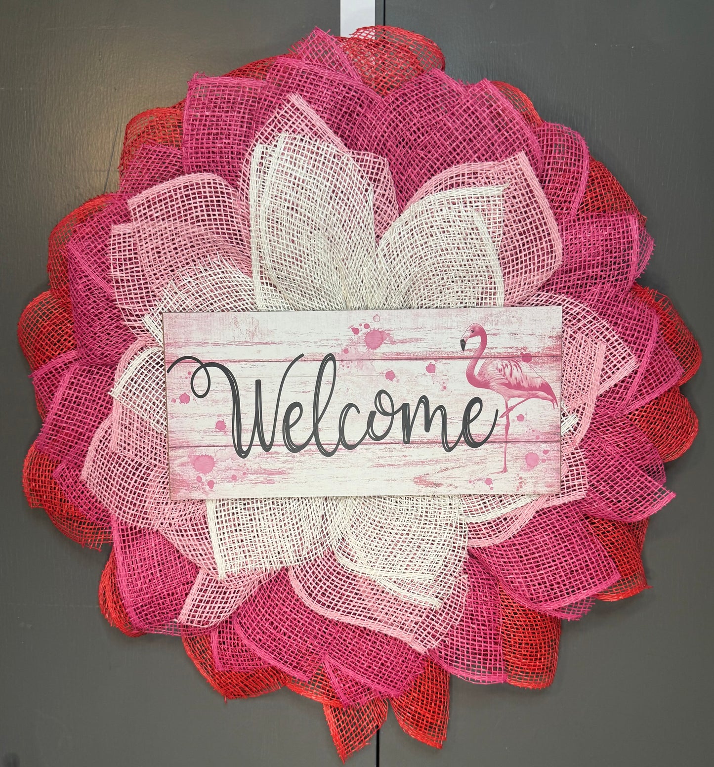 Flamingo Flower Wreath
