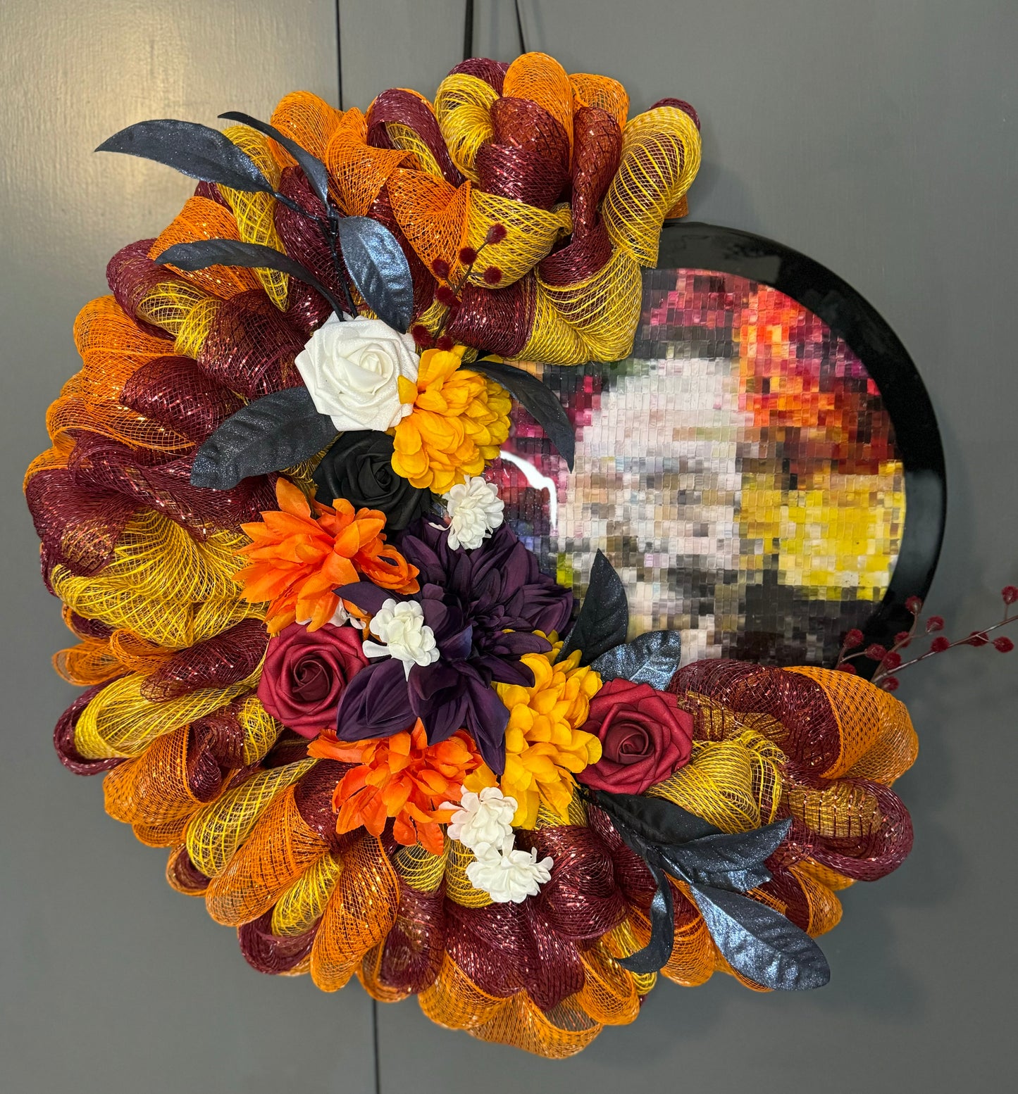 Skull Mosaic Wreath