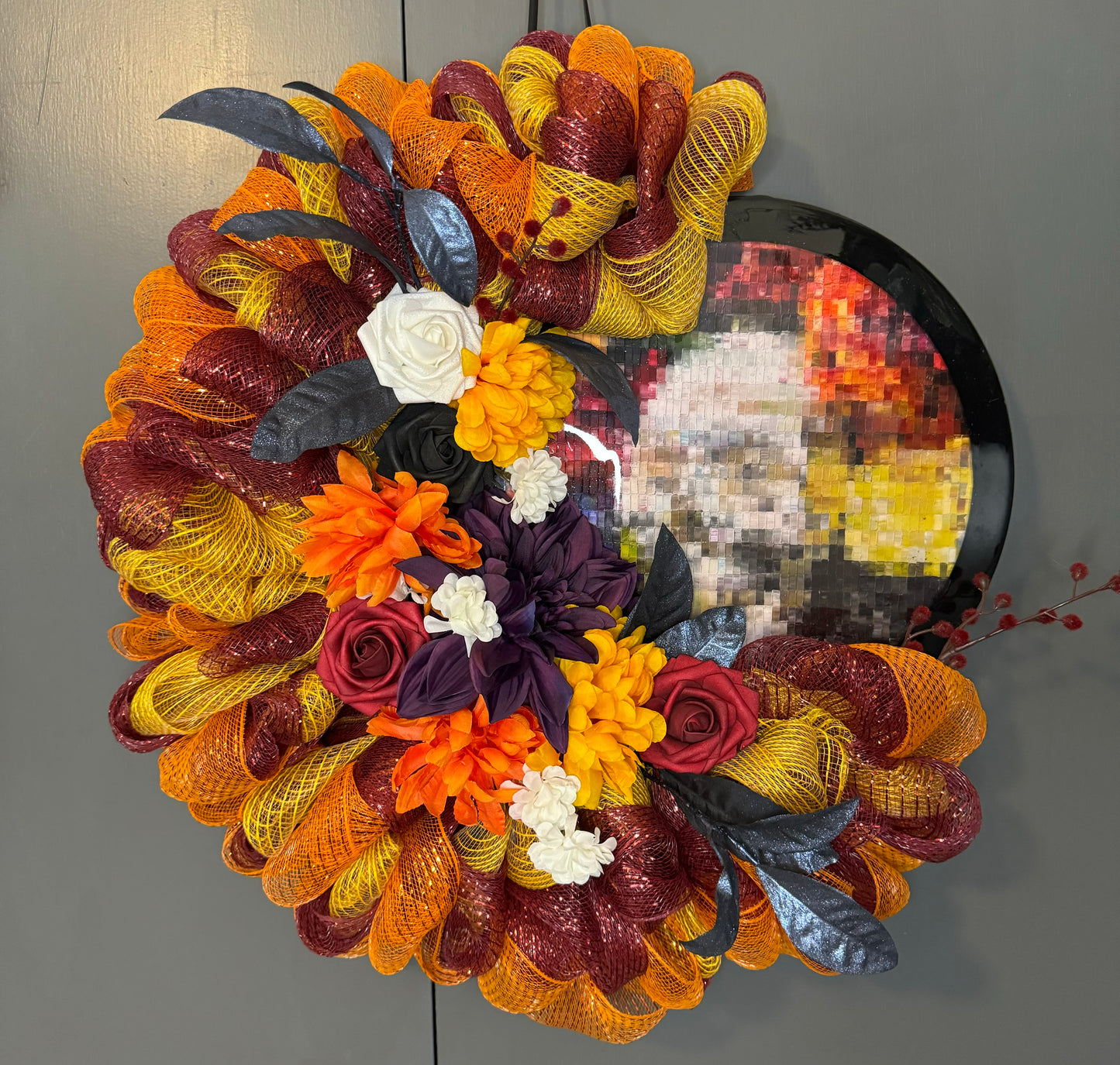 Skull Mosaic Wreath