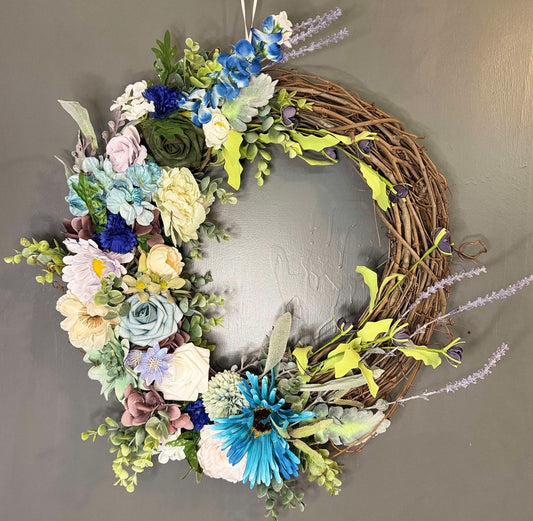 Spring Grapevine Wreath